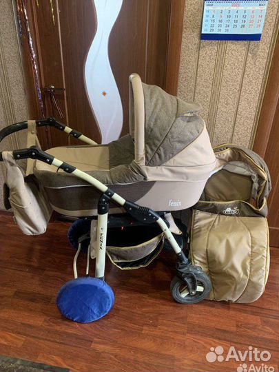 Коляска 2 в 1 Bart-Plast Fenix коричнево-бежевый