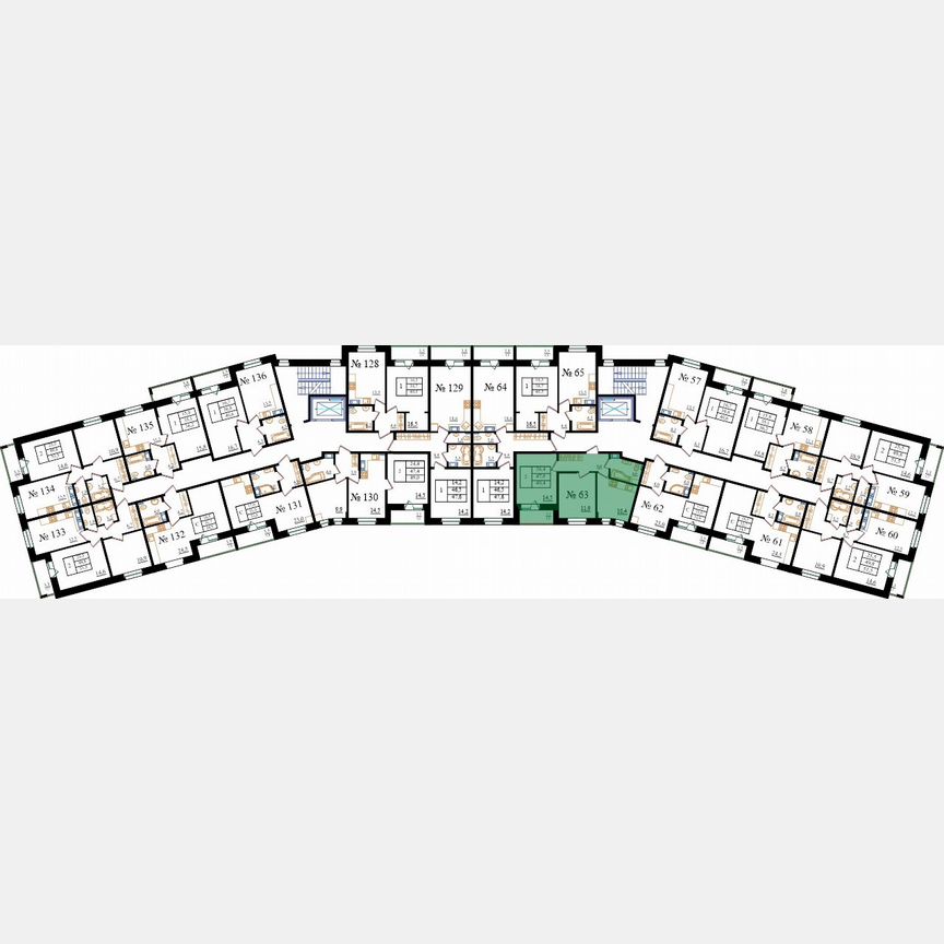 2-к. квартира, 49,4 м², 8/8 эт.
