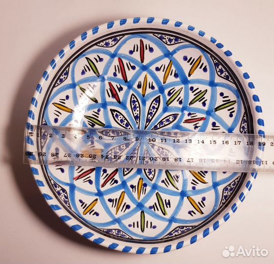 Блюдо сервировочные керамика Тунис ручная работа