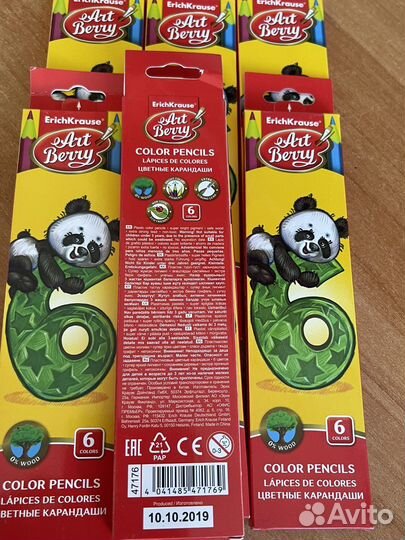 Цветные карандаши 6 штук Новые
