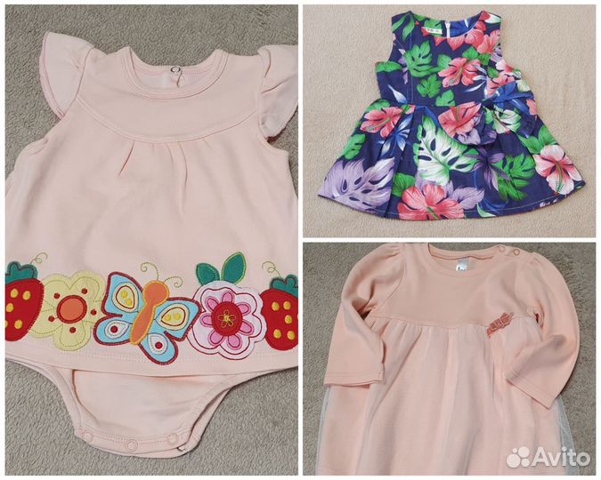 Детские вещи пакетом 68 74 на девочку