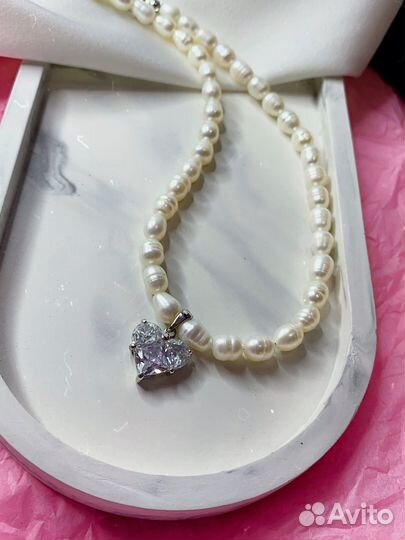 Колье, чокер ожерелье из натуральных камней