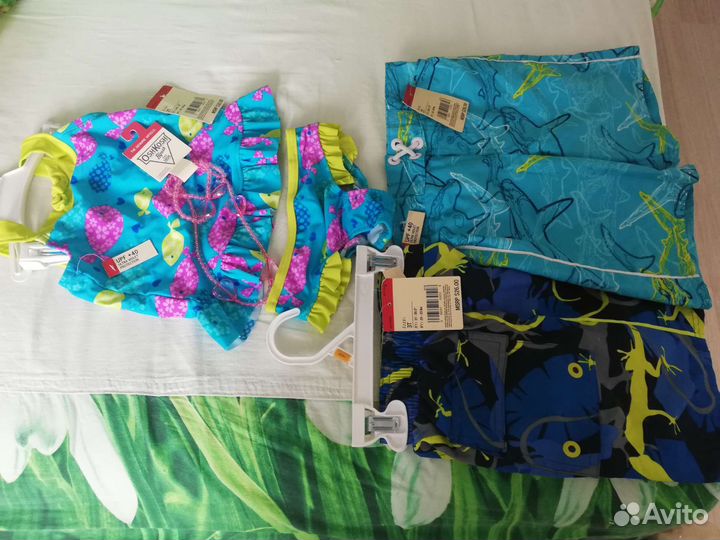 Oshkosh,плавки-шорты, купальник+украшения, новые