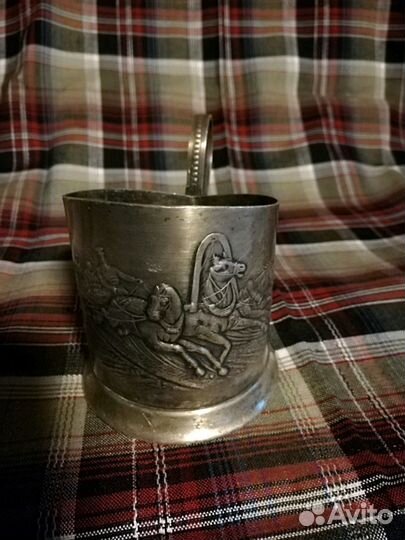 Подстаканник Тройка кокошник мнц мельхиор