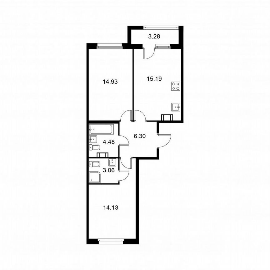2-к. квартира, 59,7 м², 7/9 эт.