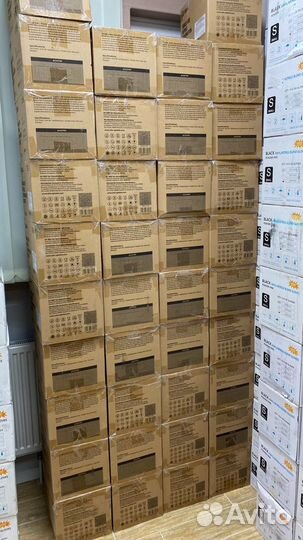 Перчатки голубые нитриловые Eco р.M,L 100 пар