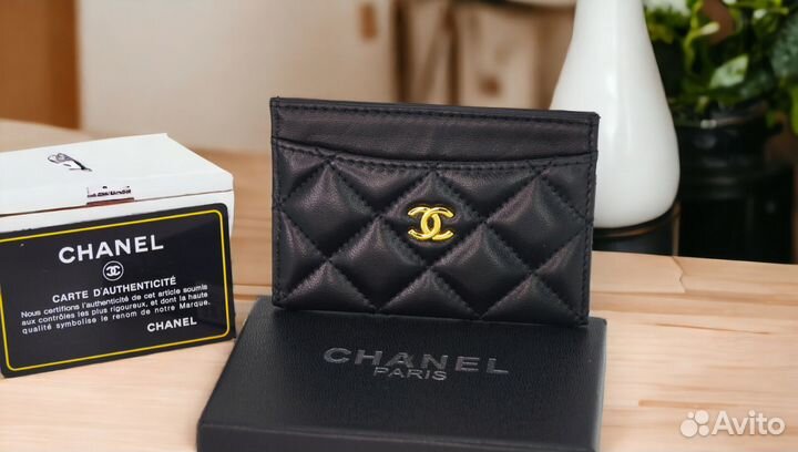 Картхолдер натуральная кожа chanel