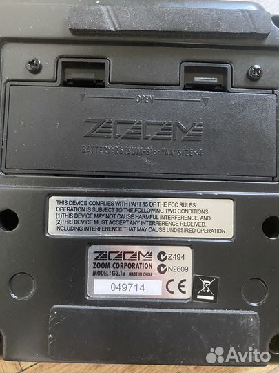 Гитарный процессор zoom g2.1u