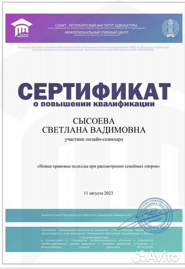 Юрист. Развод, алименты, споры о детях