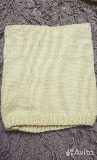 Комплект шапка 2шт, шарф, варежки