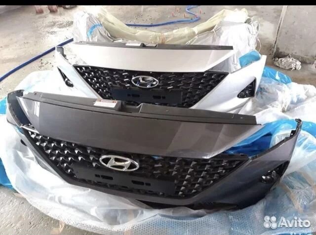 Бампер Хендай Солярис 2 рест. В цвет (Все цвета)