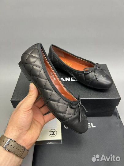 Балетки Chanel полностью кожаные р.36-41