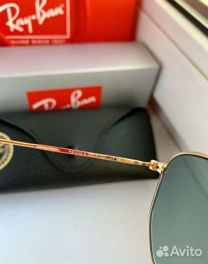 Очки ray ban hexagonal зеленые