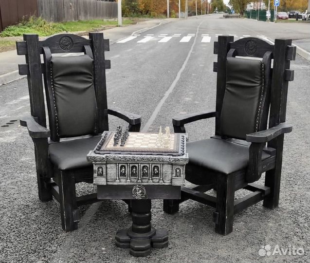 Шахматный стол нарды ручной работы