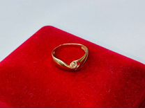 Кольцо с камнем, золото 585 (14K), вес 1.34 г
