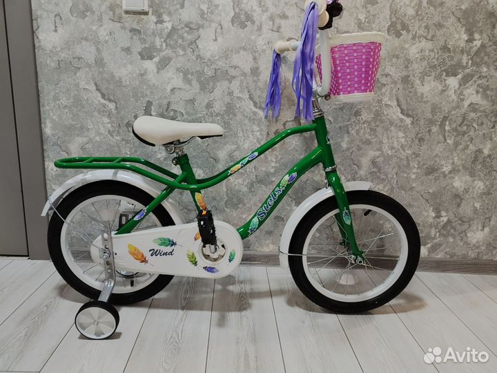 Детский велосипед для девочки 16 диаметр