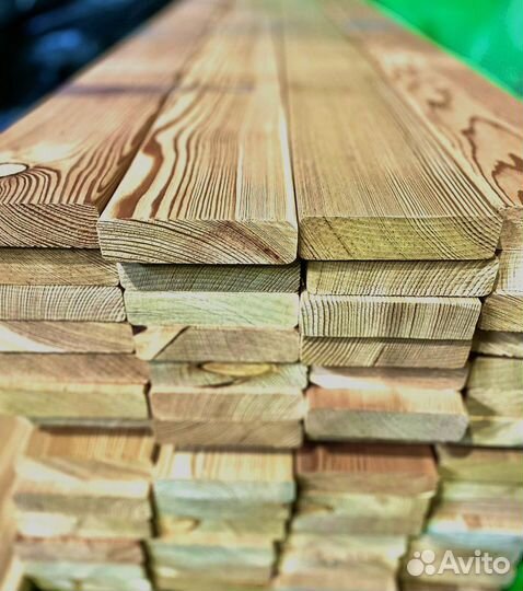Доски лиственницы камерной сушки 25x160 мм, готовы для монтажа
