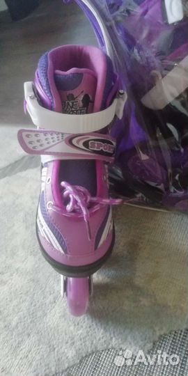 Детские ролики раздвижные и защита размер 28-33