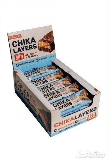 Протеиновый батончик Chikalab Chika Layers, лесной