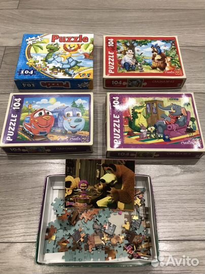 Пазлы для детей 104 элемента 5 штук