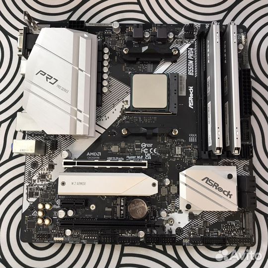 Комплект ryzen 5600, b550m, 32gb 3600Мгц