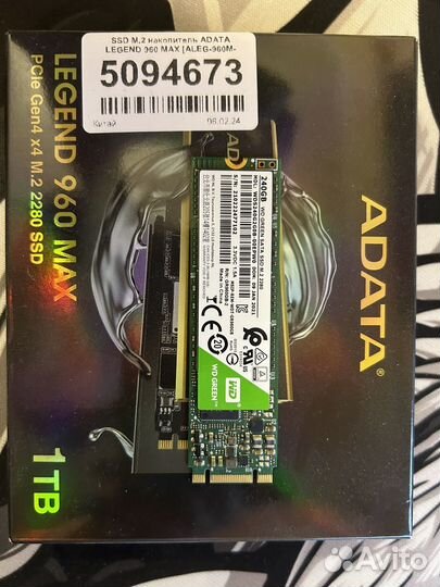 Ssd m2 WD Green 240gb