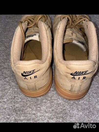 Nike AIR force 1 07 flax wheat GUM light brown