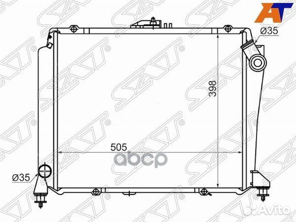 Радиатор Toyota Hiace 89-04 TY0010-LH10 Sat