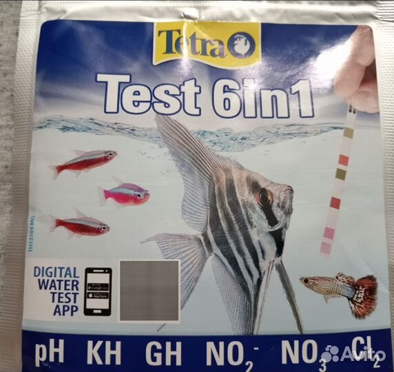 Тест полоски для аквариумной воды Tetra test 6in1
