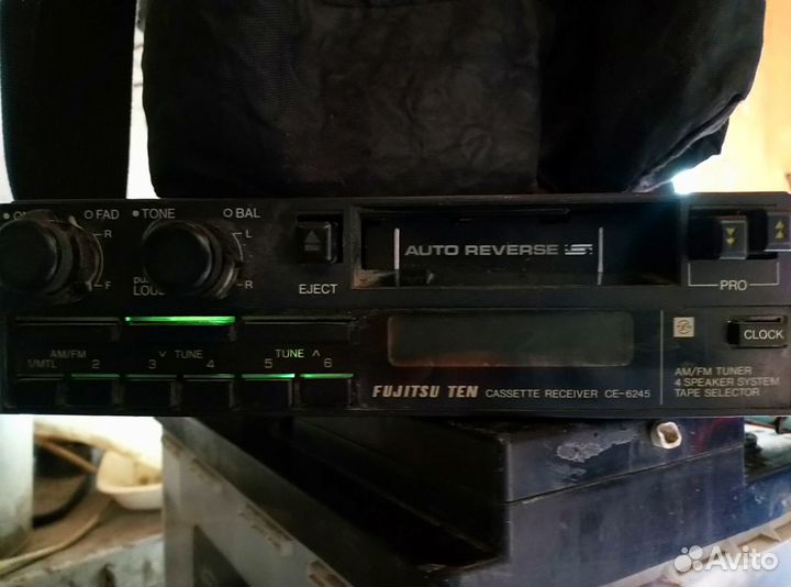 Под восст. кассетная а/магнитола Fujitsu TenCE6245
