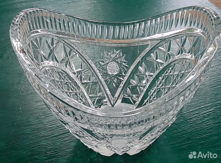 Хрустальная ваза для фруктов СССР