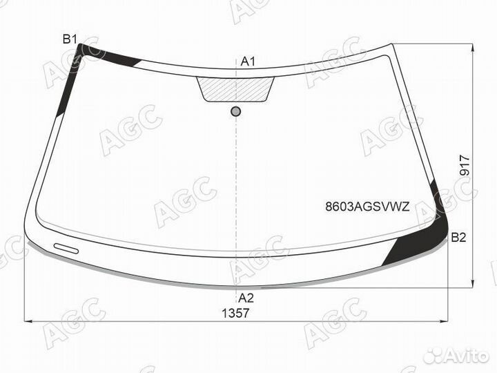 Стекло лобовое volkswagen polo V 3 /5D HBK 09- /4D