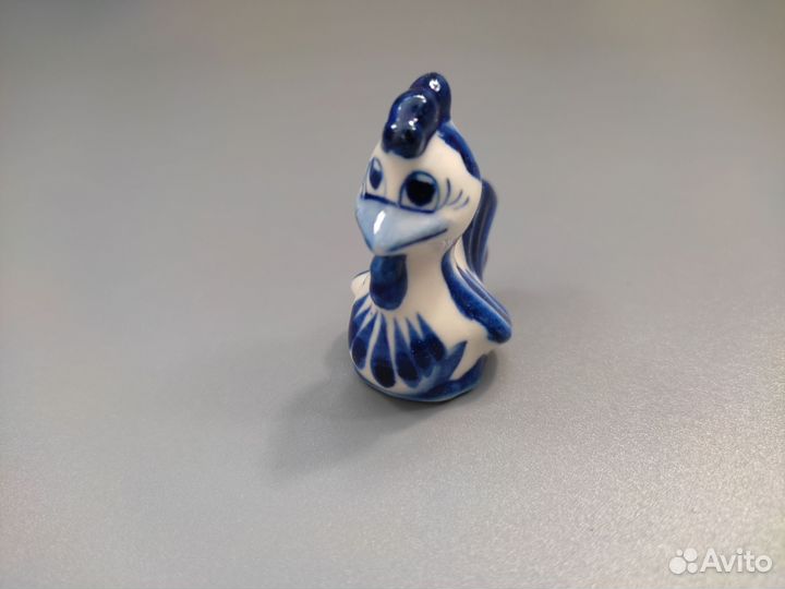 Фигурка Петушок гжель 4 см сувенир статуэтка петух