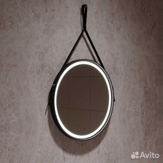 Зеркало VLM-2N600+ D610 с подсветкой на кожаном р