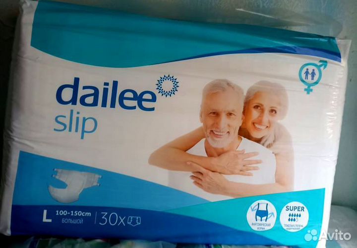 Памперсы для взрослых daileе slip, размер L