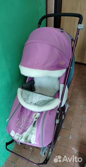 Детские санки коляска ника