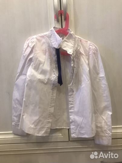 Блузки школьные 4 шт. на рост 128