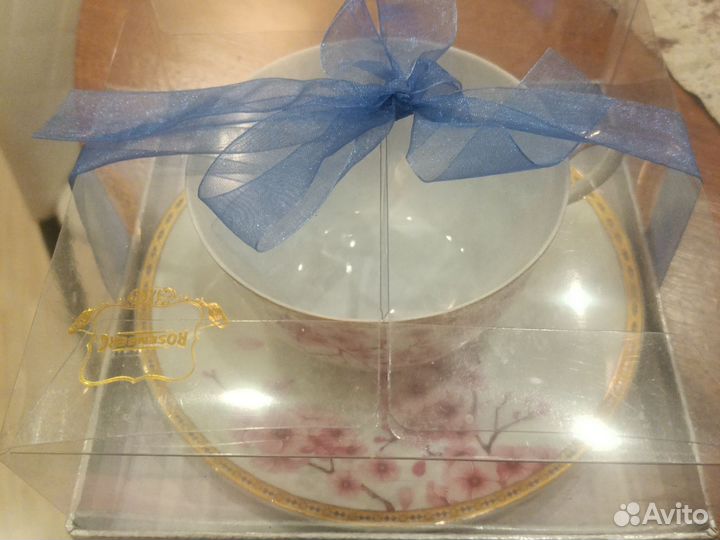 Чашка с блюдцем фарфор