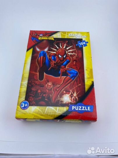 Пазлы детские человек паук, мстители, марвел