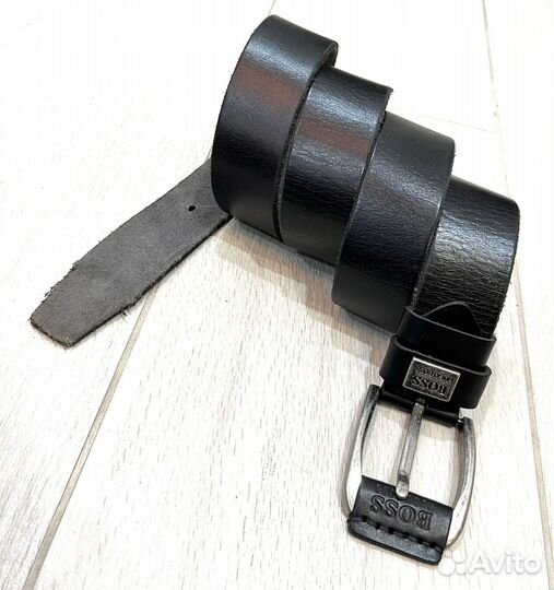 Кожаный мужской ремень Boss 125см