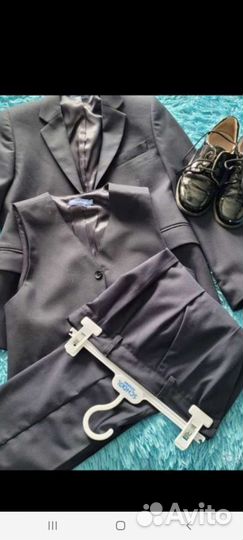 Школьный костюм для мальчика синий 128