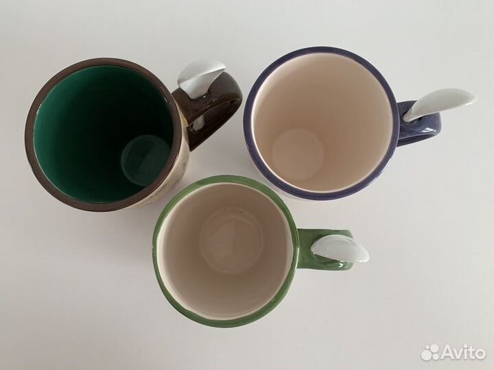 Кружки Греция, Хорватия с ложками новые набор