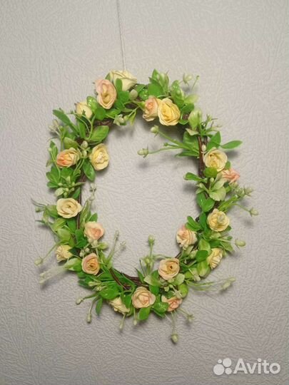 Декоративный венок, пасхальный, подарок на 8 марта