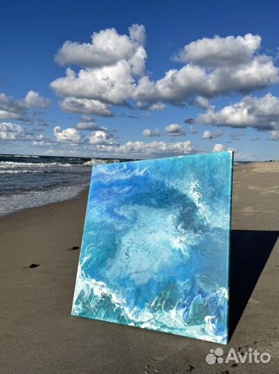 Картина жидкий акрил fluid art