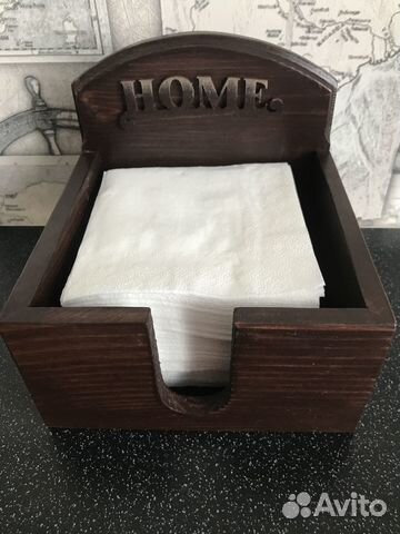 Салфетница из натурального дерева