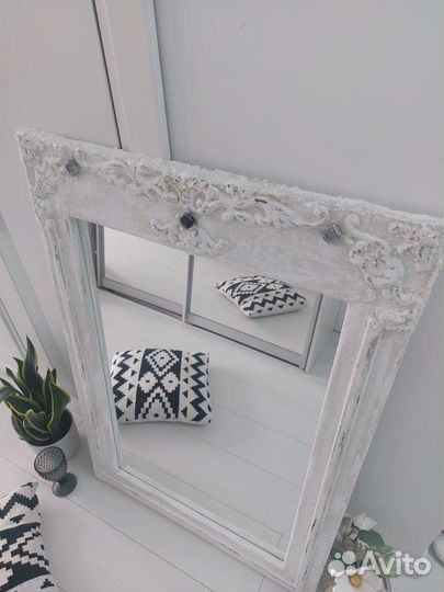 Зеркало в резной раме Шебби Шик