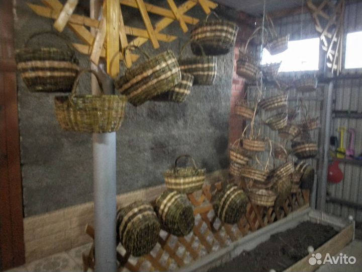 Корзина плетеная для грибов