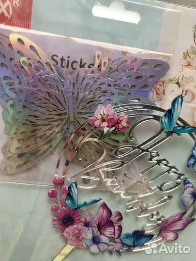 Украшение бабочки топпер в торт акрил