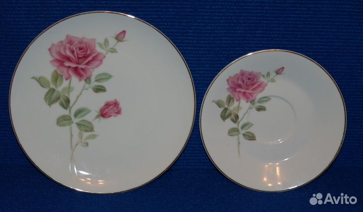 Noritake Rose China Тарелки и блюдца 1970-е