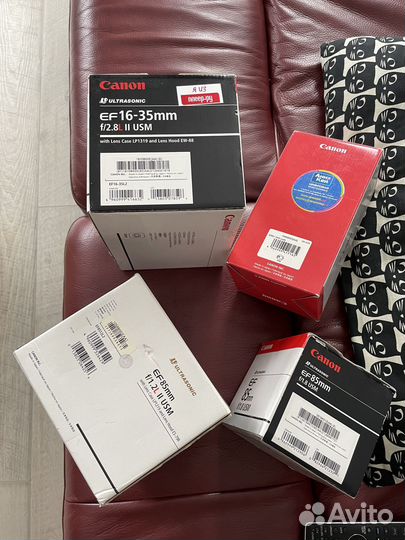 Коробки от объективов и вспышки - оригинал